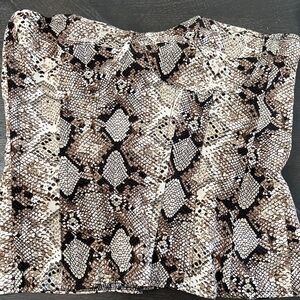 Snake print strapless corset